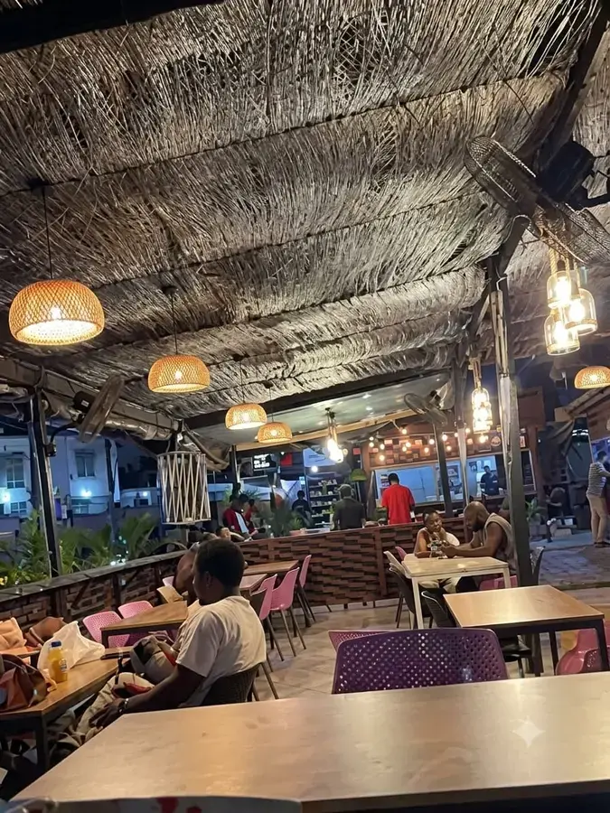 Flicks & Licks dine in seating area in Haatso Atomic